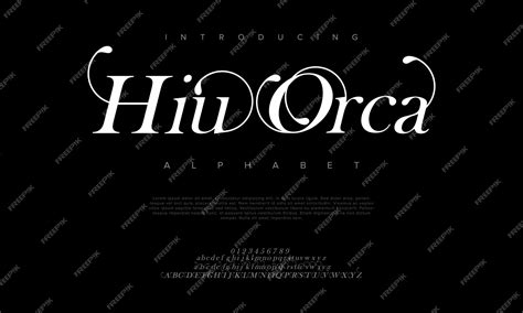 Hiuorca Premium Lujo Elegante Alfabeto Letras Y Números Elegante