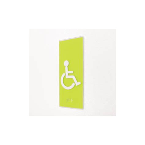 Plaque De Porte Toilette Pmr Relief Braille Pop Art Direct Signal Tique