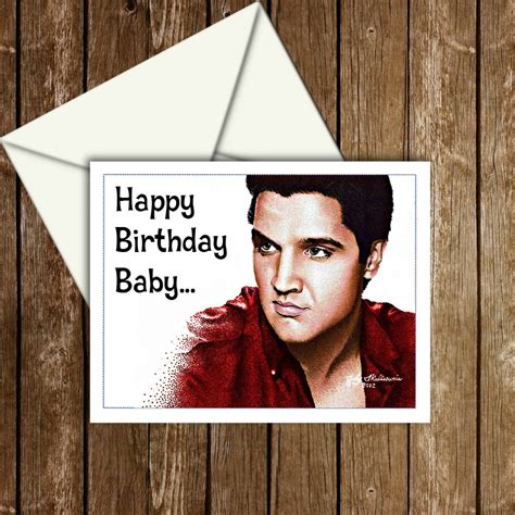 Elvis Birthday Card By Pointillismartbyjudy On Etsy