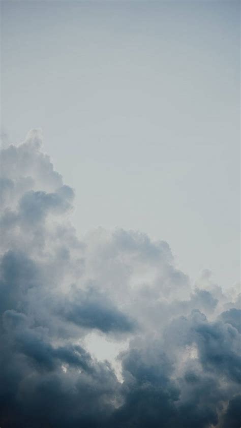 Download Grey Iphone Dark Clouds In Sky Wallpaper