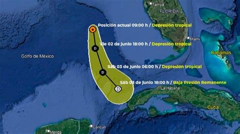 Depresi N Tropical Dos Se Mueve Hacia El Sur Del Golfo De M Xico Llega