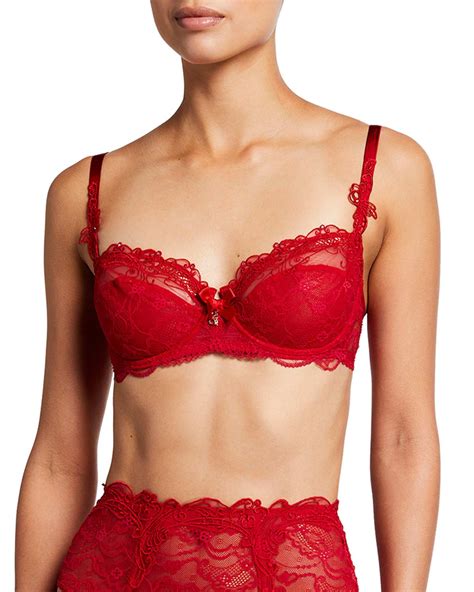 Lise Charmel Soir De Venise Demi Cup Bra In Red Lyst