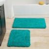 Lavish Home Shag Seafoam In X In Memory Foam Piece Bath Mat