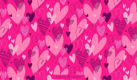 Valentines Day Holiday Hearts Pattern Design Vector Download