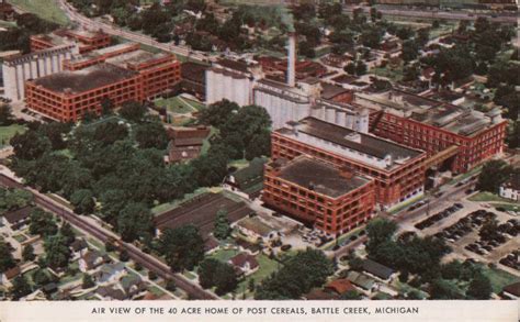 Air View Of The 40 Acre Home Of Post Cereals Battle Creek Michigan