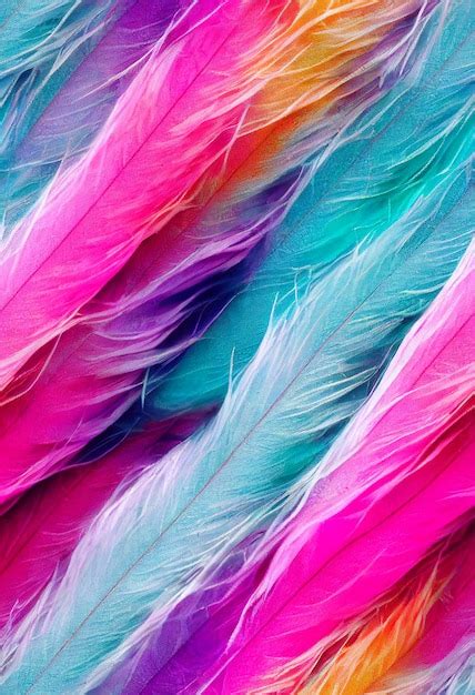 Dise O Abstracto De Plumas De Color Pastel D Ilustrado Foto Premium