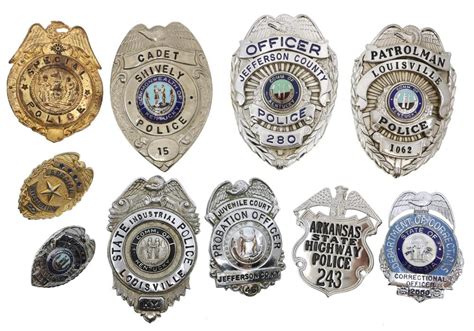 Sold at Auction: OBSOLETE LAW ENFORCEMENT POLICE OFFICER BADGES