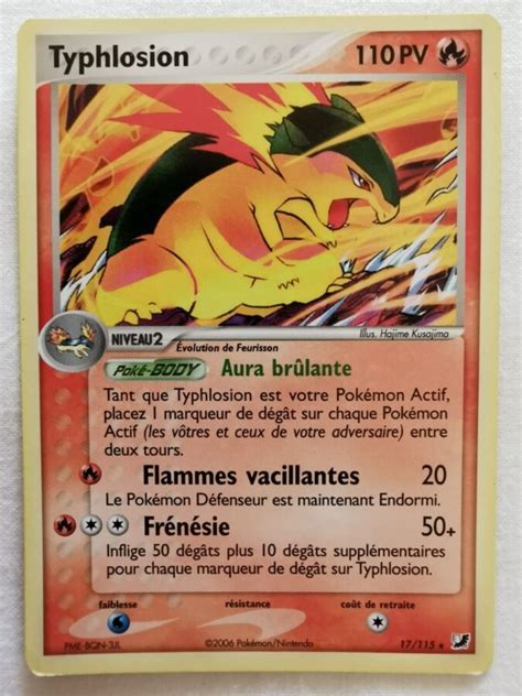 Typhlosion 17 115 EX Forces Cachées carte Pokemon