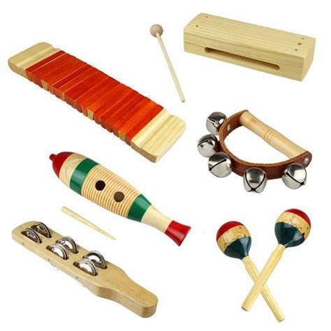 Tera 6 en 1 Kit Jouet d enfants Instruments musical en bois à