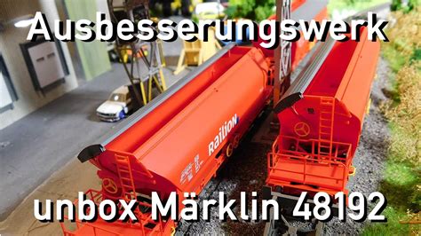 Ausbesserungswerk H0 unbox Märklin 48192 Kaliwagen Set Tanoos 896 der