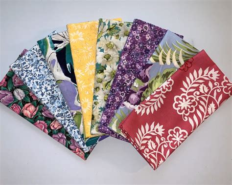 Floral Cloth Napkin Set Flower Napkins Tea Party Eclectic Etsy