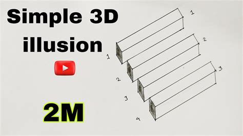 How To Draw Simple Optical Illusion Step By Step Youtube