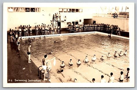 Rppc Farragut Naval Training Station Swimming Instruction Gay Interest Postcard Europe