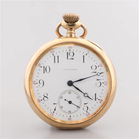 American Waltham Watch Co 14k Yellow Gold Pocket Watch Circa 1901 Ebth