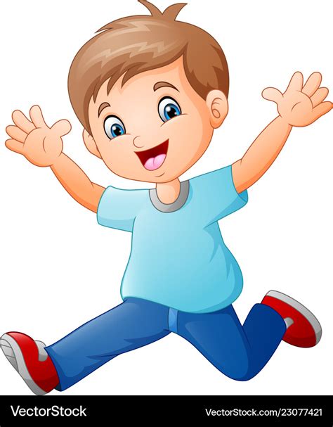 Happy boy cartoon Royalty Free Vector Image - VectorStock