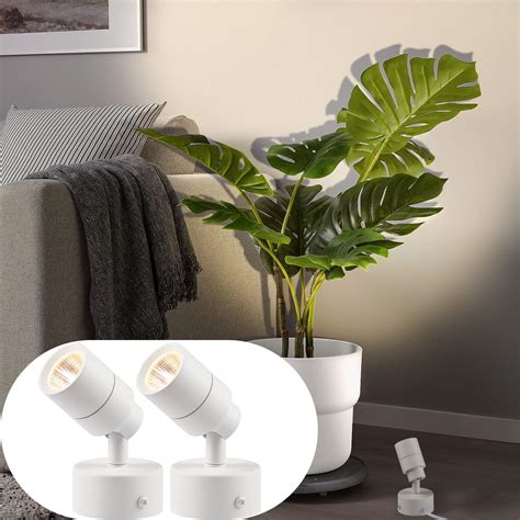 Sunvie 2 Pack Led Up Lights Indoor Plant Spotlight Accent Lights For Indoor Use Uplight Warm