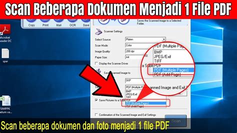 Cara Scan Beberapa Dokumen Dan Foto Menjadi Satu File Pdf Youtube