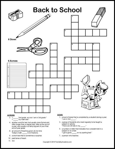 Crossword Puzzle Nd Grade