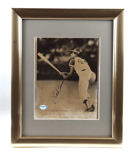 Hank Aaron Signed Braves X Custom Framed Original Upi Photo