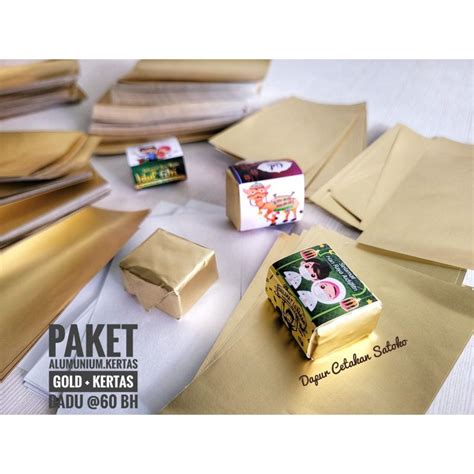 Jual Paket Alumunium Foil Paper Dan Kertas Coklat Dadu Set Shopee