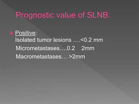 Sentinel Lymph Node Biopsy Slnb Ppt