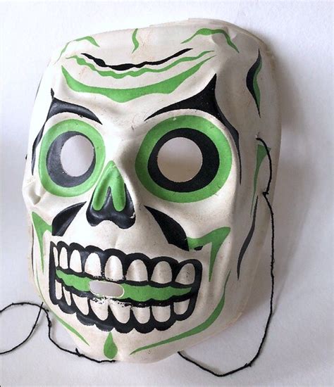 Green Skull Skeleton Head Masks Halloween Vintage Skull Flickr