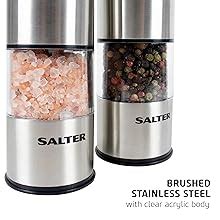 Salter Sstura Electronic Mill Grinder Set Brushed Stainless Steel