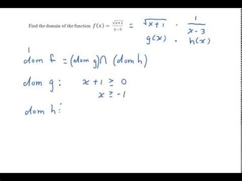 Find The Domain Of A Quotient Function YouTube