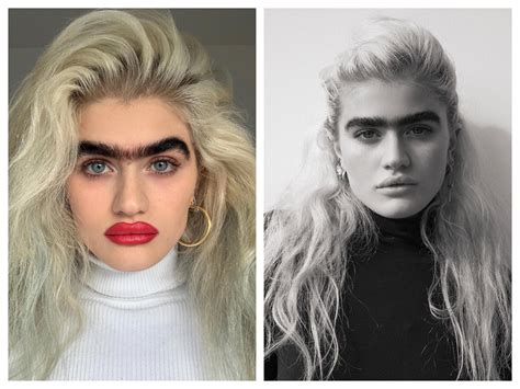 Le monosourcil à la mode ? Ce mannequin s'affiche fièrement