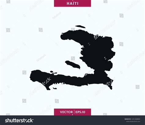 Haiti Map High Detailed Silhouette Map In Soft Royalty Free Stock