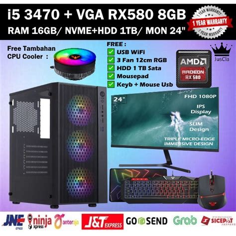 Jual Fullset Pc Komputer Gaming Core I Ghz Ram Gb Nvme Tb