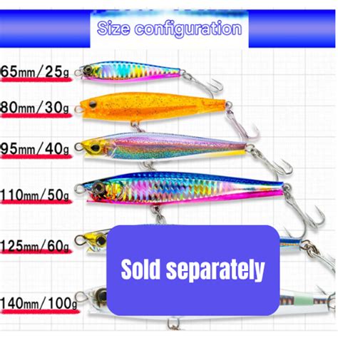 DUEL Hardcore Fishing Lure Monster Shot Sinking Pencil 65mm 80mm 95mm