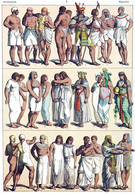 Ancient Egyptian Costume And Fashion History Decoration And Coloring