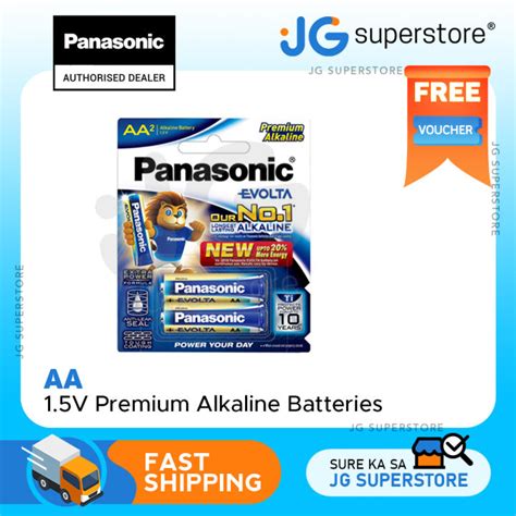 Panasonic Lr6eg 2b Evolta Aa Pack Of 2 Premium Alkaline Batteries 1 5v Battery Jg Superstore