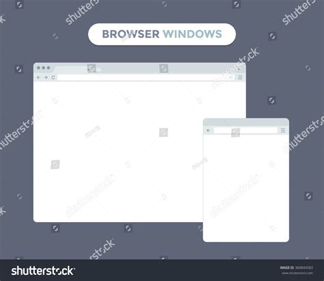 Desktop Mobile Phone Browser Windows Different Stock Vector Royalty