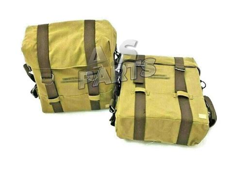 Military Pannier Olive Bags Pair Fits Royal Enfield Classic 350cc 500cc