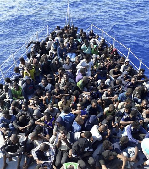 Pics Migrants Picked Up At Sea By Spain