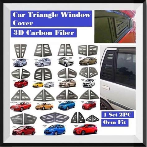 Excultive Promo NEW Car CARBON WINDOW Mirror COVER Axia Viva Wira