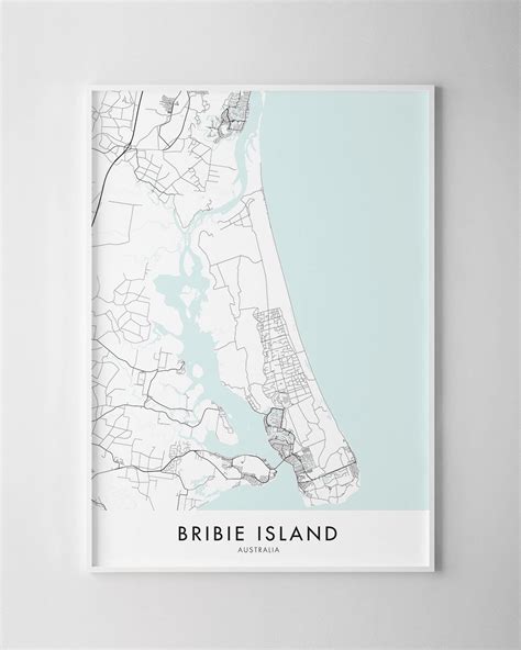 Bribie Island Map Print - Chelsea Chelsea