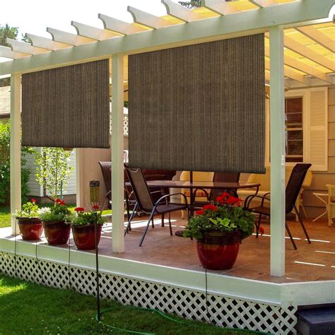 Tang Sunshades Depot Exterior Roller Shade Roll Up Shade For Patio Deck Porch