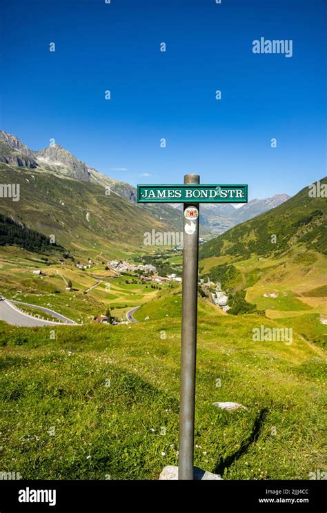 Famous James Bond Road at Furka Pass Stock Photo - Alamy