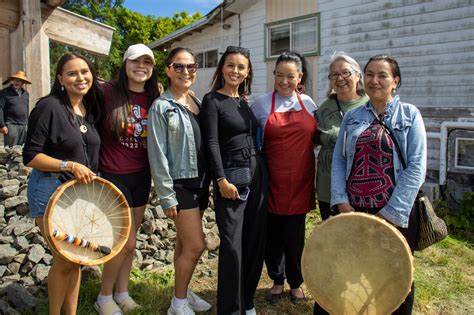 Historic Pole Raising And Potlatch In Old Masset Haida Gwaii