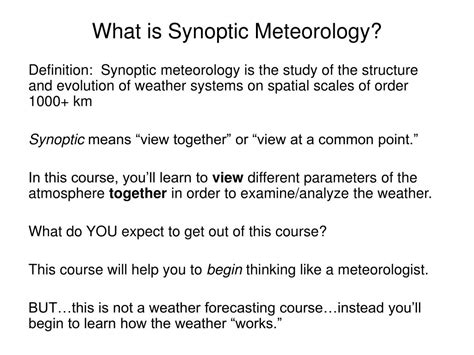 Ppt Atsess 452 Synoptic Meteorology Course Overview And Logistics Wed