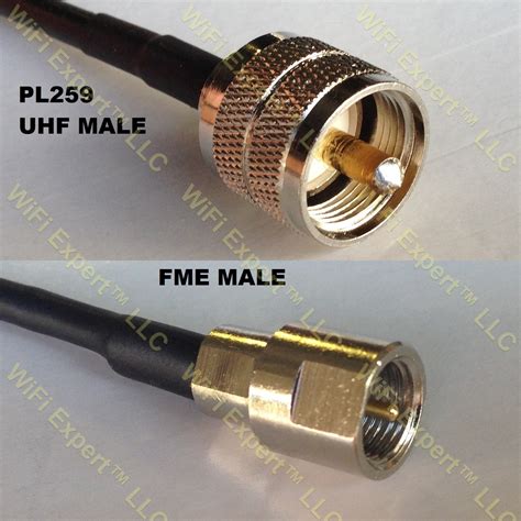 RG58 PL259 UHF Male To FME MALE Coaxial RF Pigtail Cable RF Coaxial