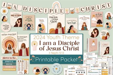 2024 Youth Theme I Am A Disciple Of Jesus Christ 3 Nephi 513 Printable