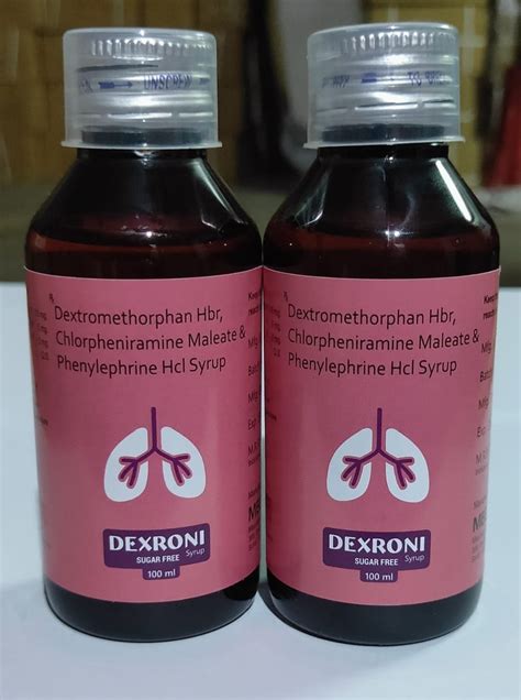 Dexroni Dextromethorphan Cough Syrup 100 Ml Rs 58 Bottle Mecoson Labs Private Limited Id