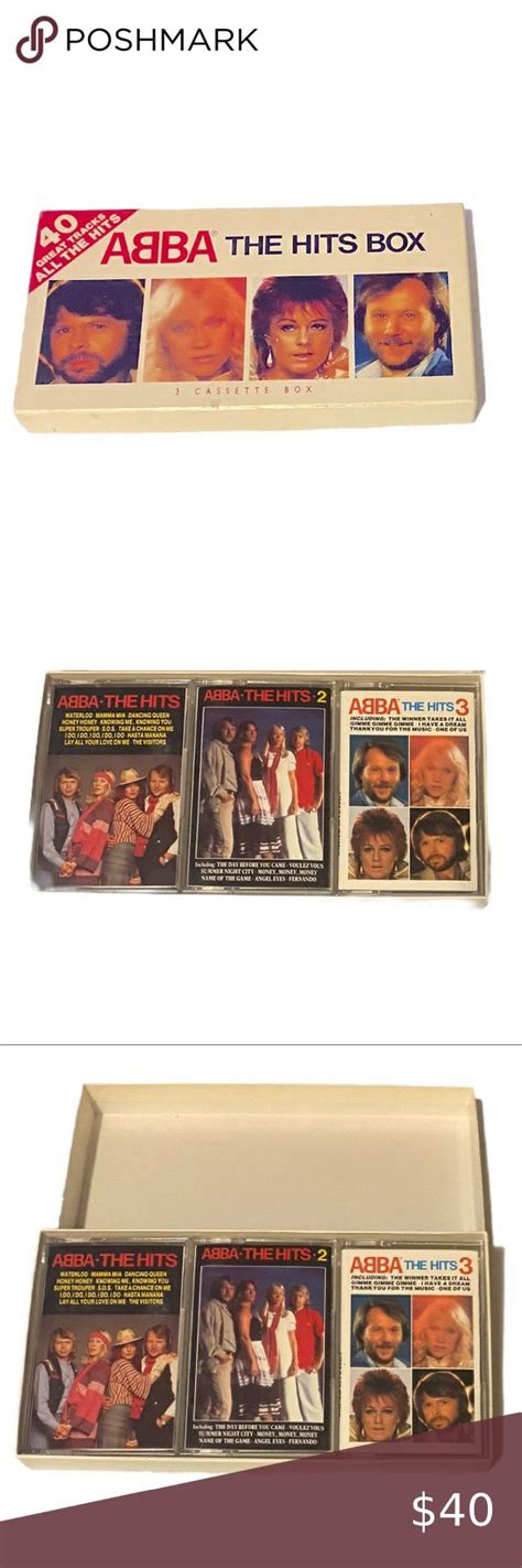 Abba The Hits Box 3 Cassettes Box Set 40 Greatest Hits Rare Oop