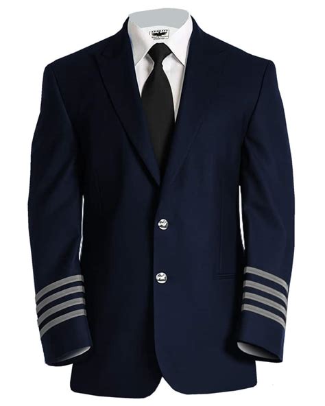 Navy And Grey Stripes Captains Blazer Abbott Uniforms