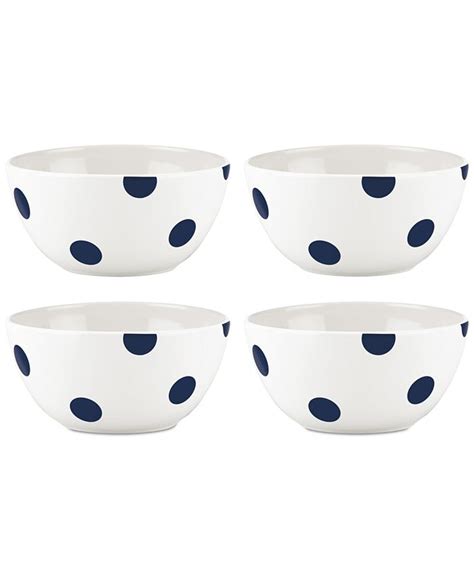 Kate Spade New York All In Good Taste Deco Dot 4 Pccobalt All Purpose Bowl Set Macys