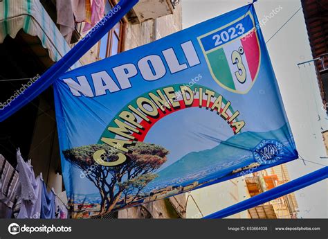 Flag Naples Campione Ditalia Historic Districts City Southern Italy